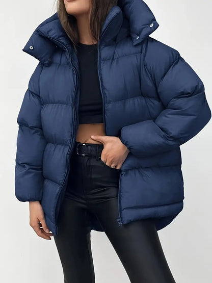 Yolaina® | Puffer jacket with hood with zip fastening