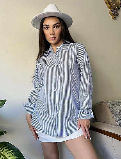 Xena® | Striped button-down shirt