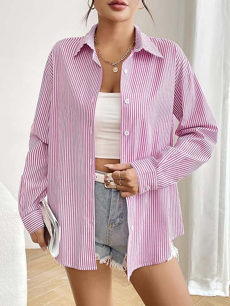 Xena® | Striped button-down shirt