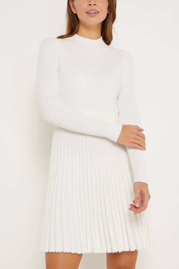 Pomona® | Pleated knitted mini dress