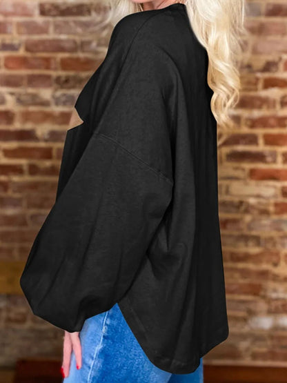 Vera® | Long-sleeved blouse with a star crew neck