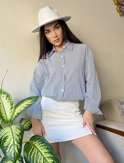 Xena® | Striped button-down shirt