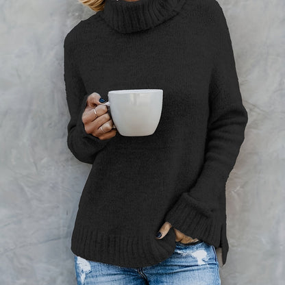 Poppy® | Elegant rib-knit turtleneck sweater