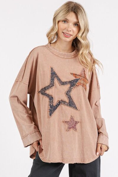 Tatiana® | Long sleeve t-shirt with star patch