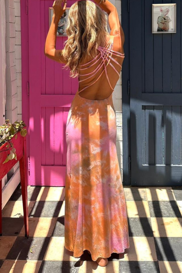 Ximena® | Stretch cross back maxi dress