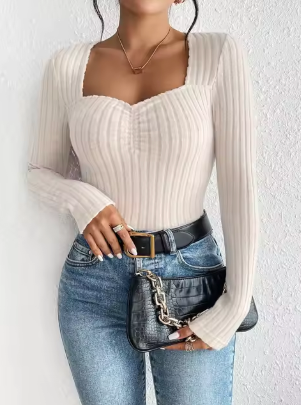 Verónica® | Stylish rib-knit sweater