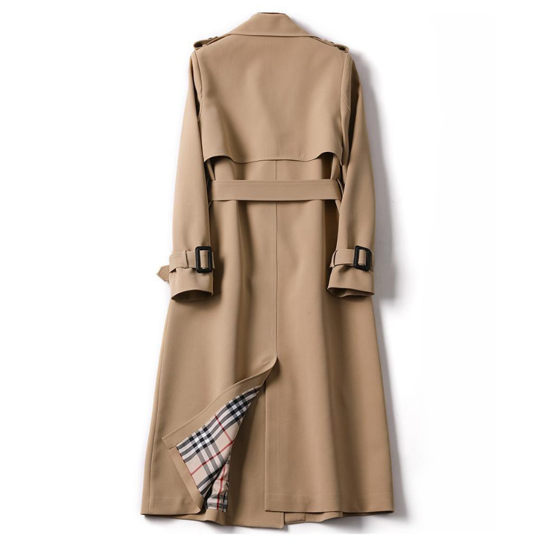 Zaida® | Classic long double-breasted women's coat with belt