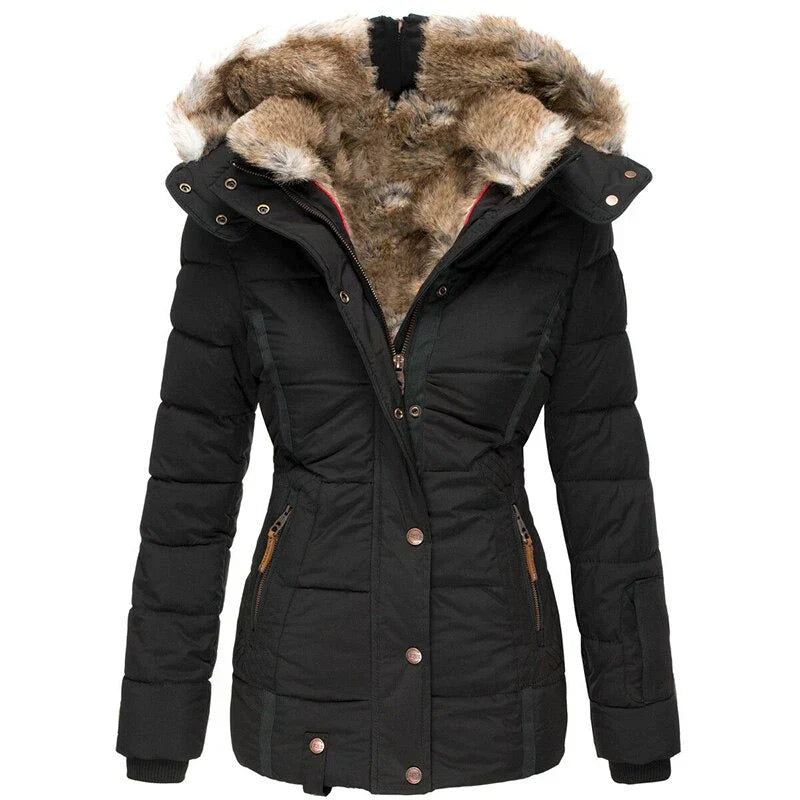 Nadia® | Modern winter coat with fur lining for women