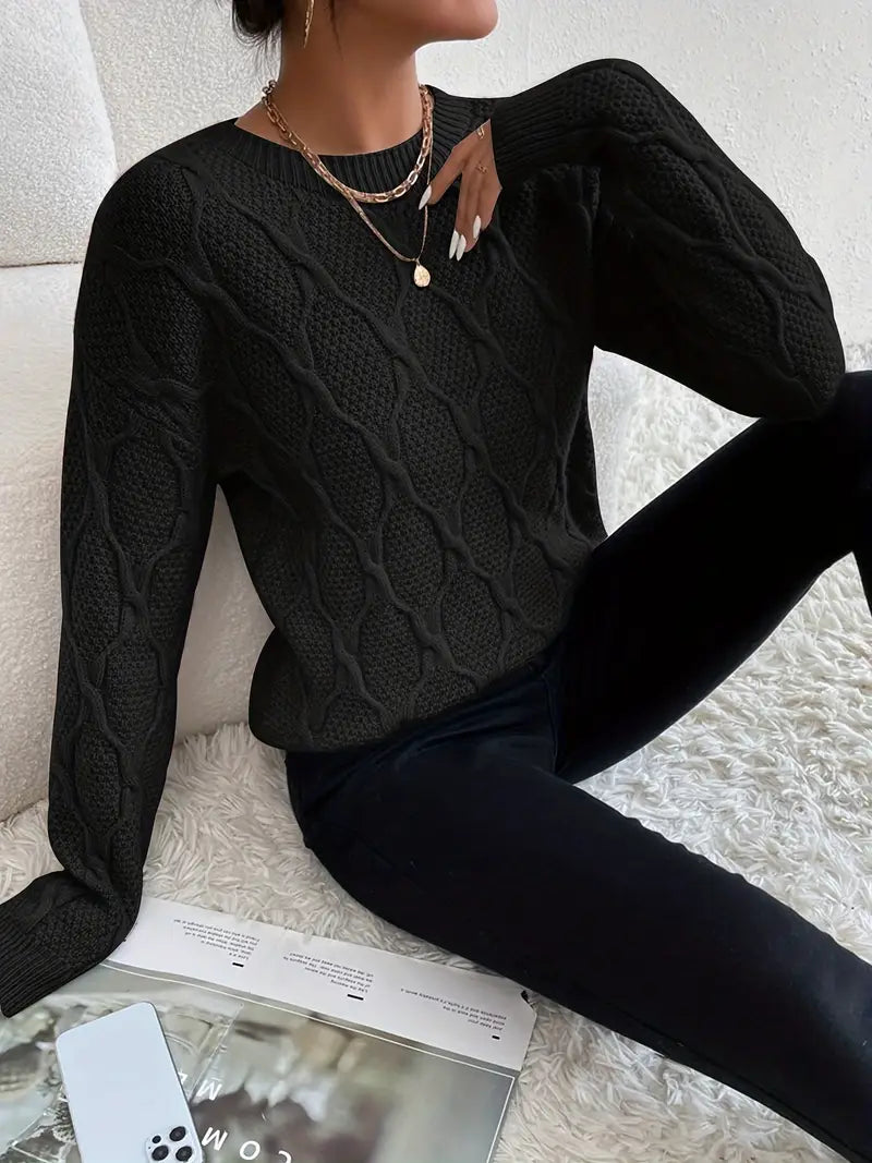 Phaedra® | Casual cable knit sweater