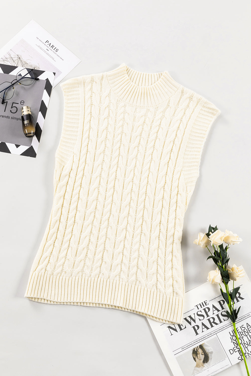 Thea® | Cable knit turtleneck sweater