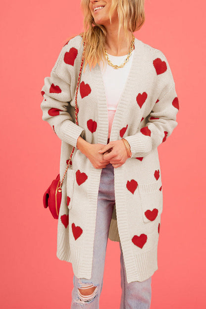 Alicia® | Love cardigan. Love cardigan with V-neck and mid-length pocket