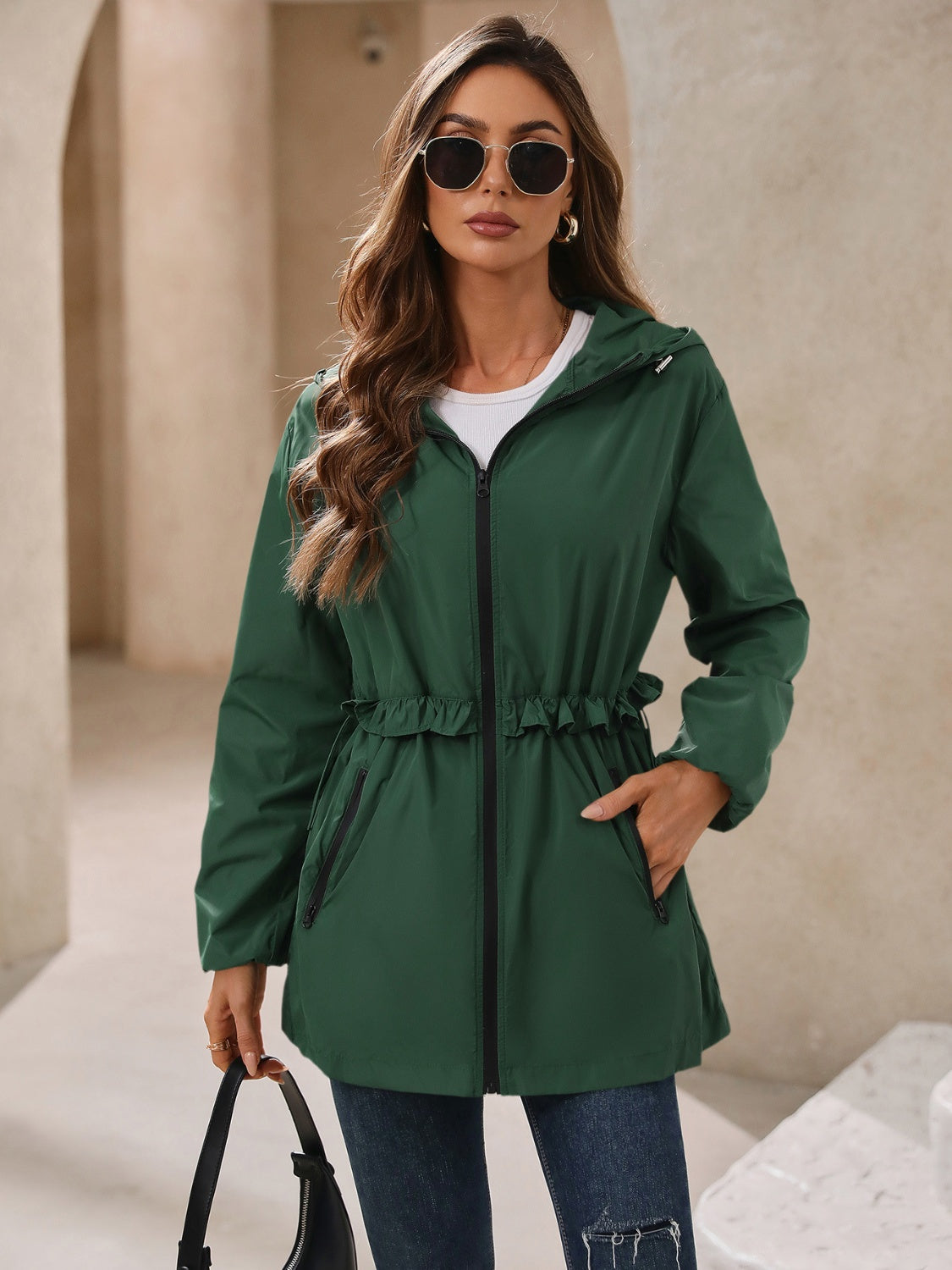 Paulina® | Waterproof, long-sleeved outdoor windbreaker with hood