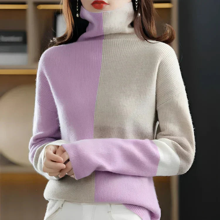 Petra® | soft, warm, contrasting colors sweater for women