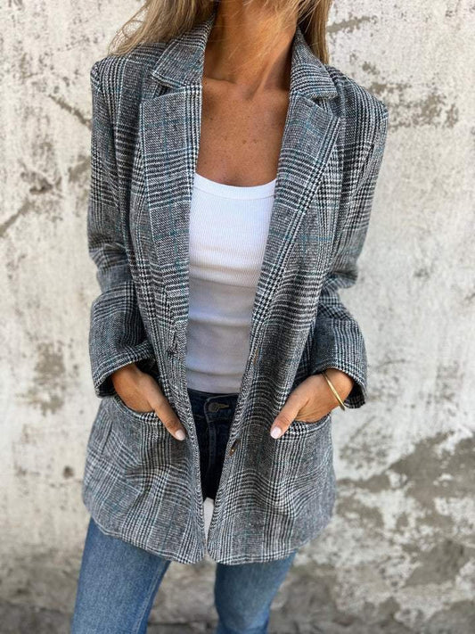 Virginia® | Stylish checked winter blazer for women