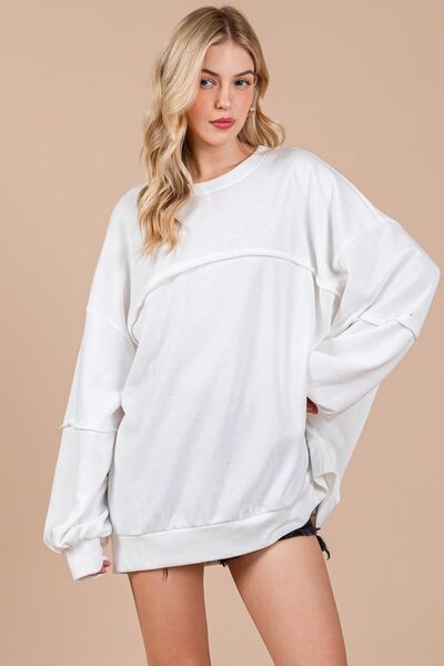 Pink® | Long sleeve sweatshirt with exposed seams