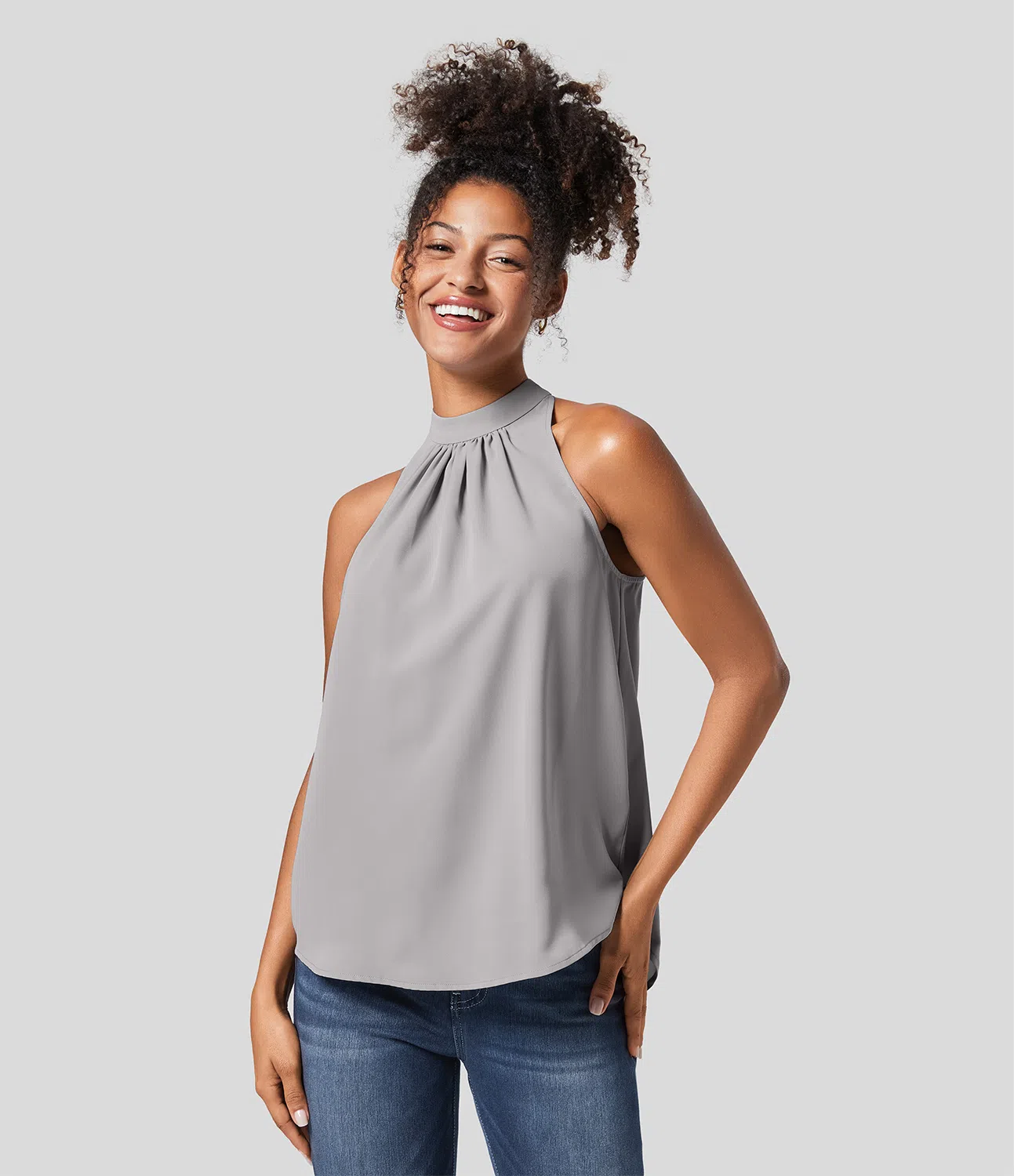 Sydney® | Women's halterneck blouse with back