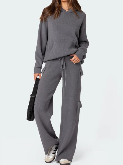 Tatjana® | Long sleeve hoodie top and pants sweater set