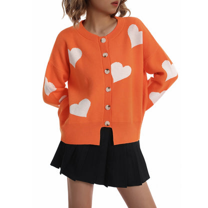 Pilar® | Heart sweater women's cardigan