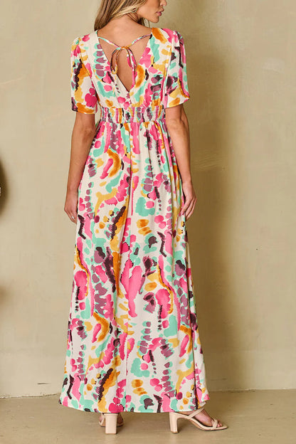 Virginia® | Maxi dress in a boho tie-dye print with a V-neck