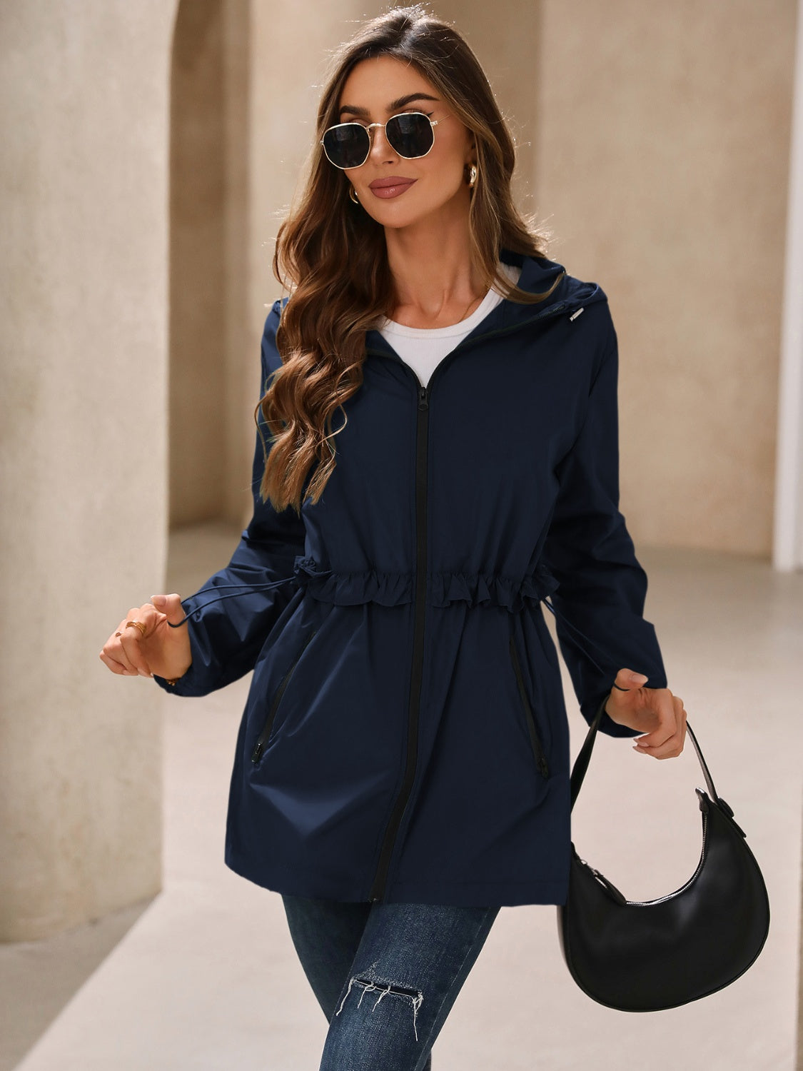 Paulina® | Waterproof, long-sleeved outdoor windbreaker with hood