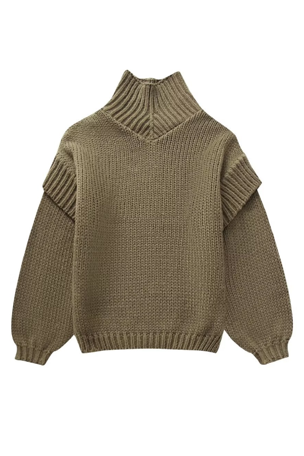 Zoe® | Loose turtleneck sweater with long sleeves