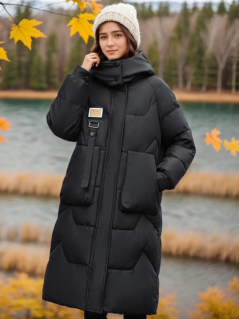 Quinby® | Machine washable plus size hooded coat