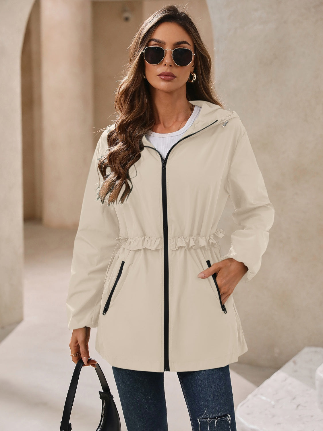 Paulina® | Waterproof, long-sleeved outdoor windbreaker with hood