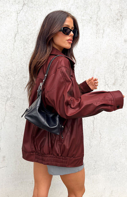 Verónica® | Bordeaux bomber jacket