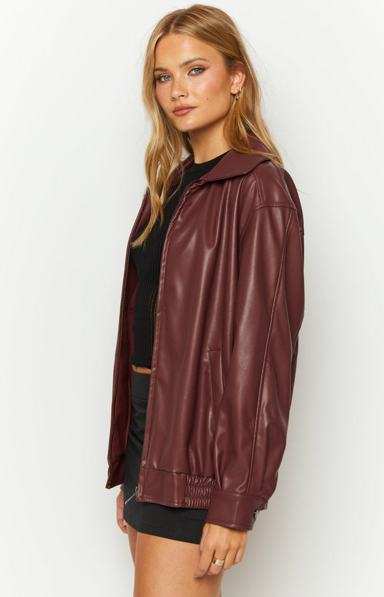 Verónica® | Bordeaux bomber jacket