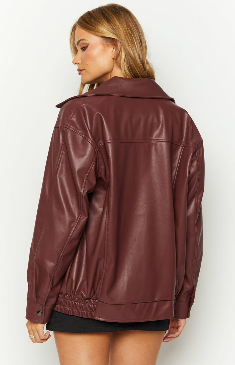 Verónica® | Bordeaux bomber jacket