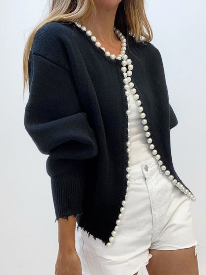 Zelda® | Beaded Cardigan With Frayed Hem