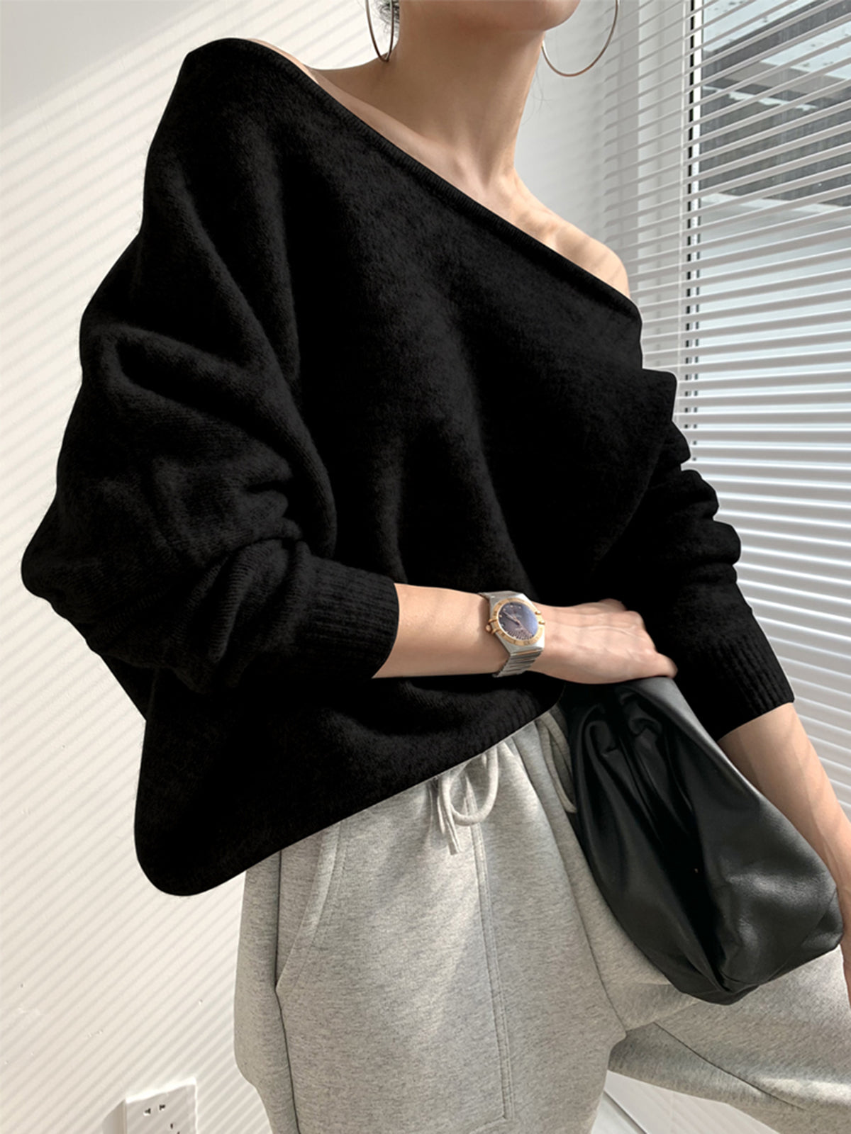 Tatjana® | Asymmetrical one-shoulder sweater