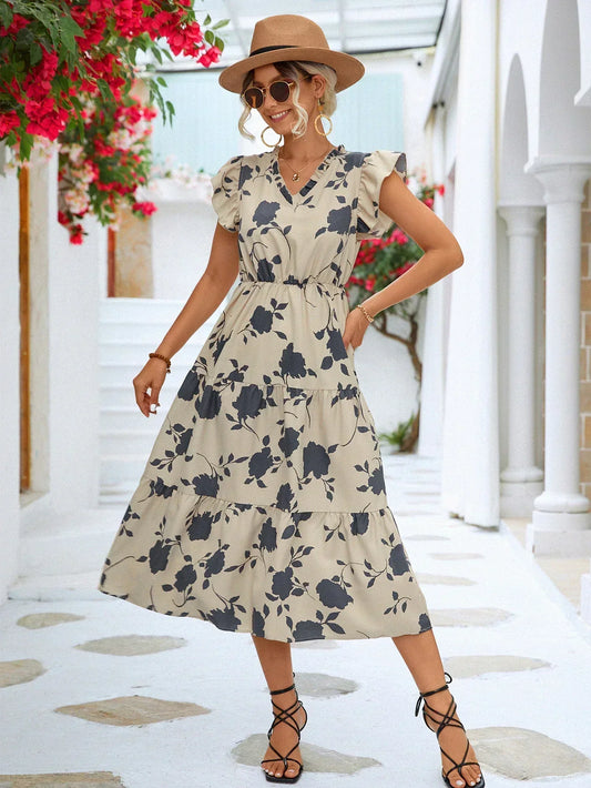 Yoselin® | Elegant summer dress with floral print