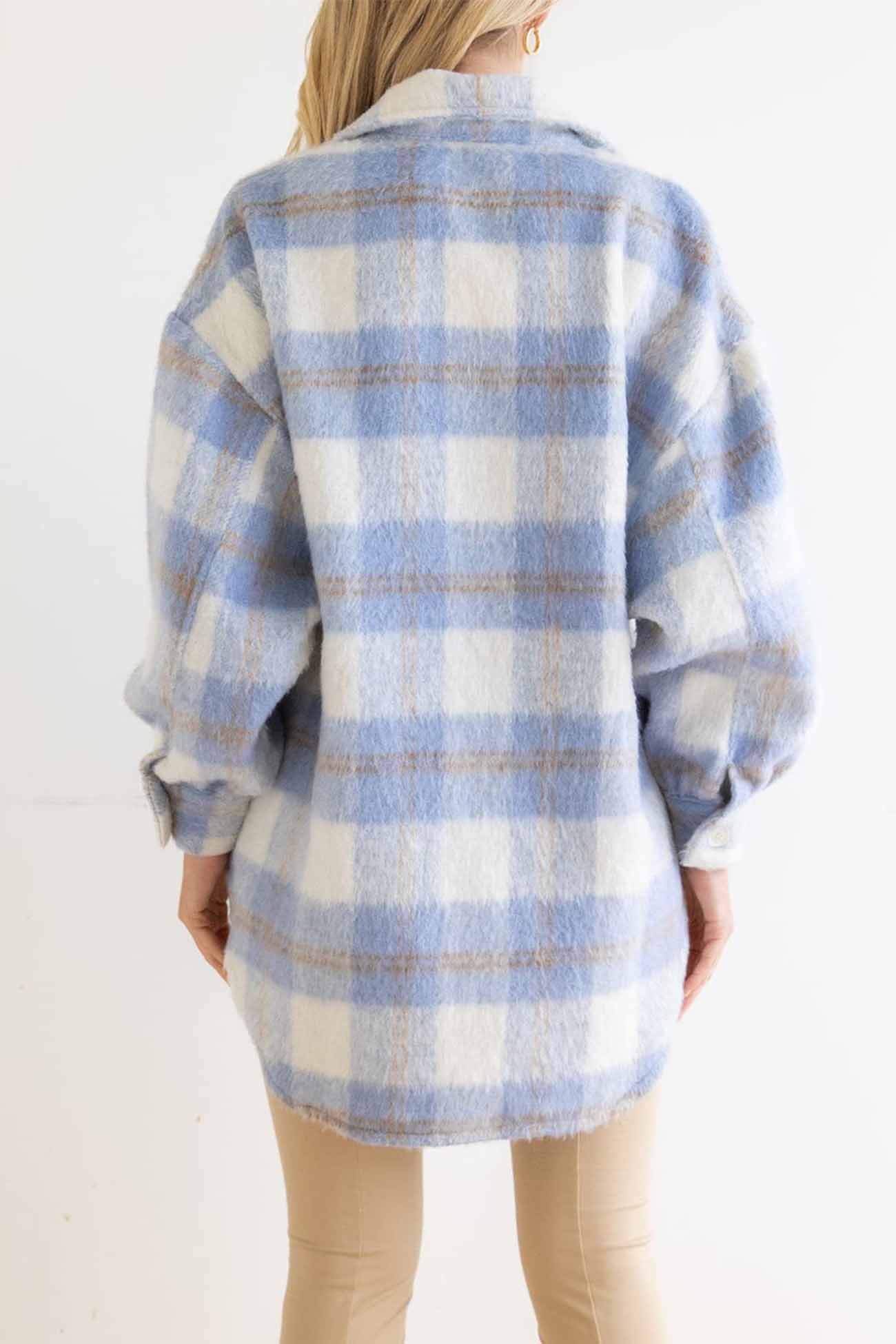 Tereza® | Checked mohair coat with buttons