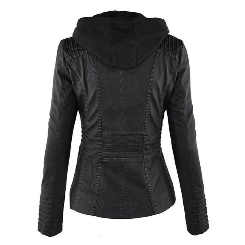 Tatiana® | Leather jacket with hood