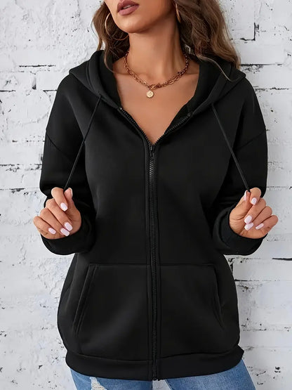 Amelia® | Women's hoodie with drawstring, fleece lined, hoodie with thick zip