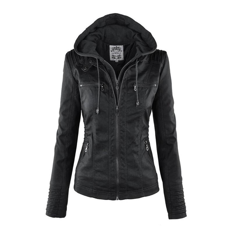 Tatiana® | Leather jacket with hood