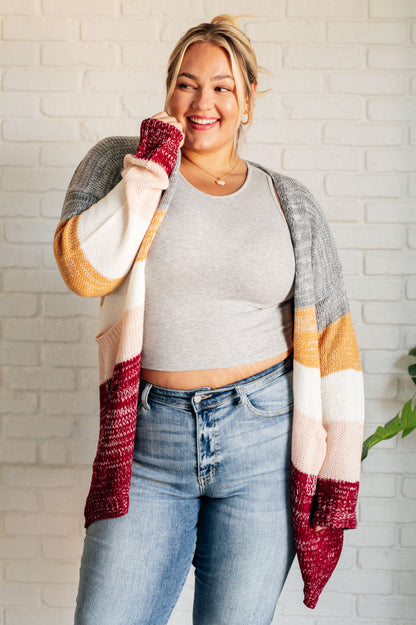 Tamara® | Bring the Warmth Color Block Cardigan