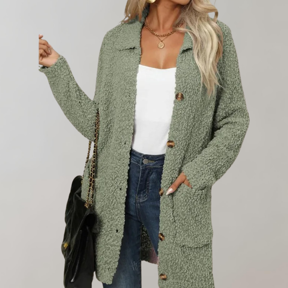 Yasmina® | Long open cardigan for women