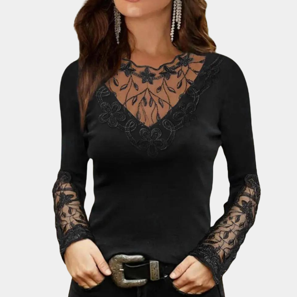 Zara® | Elegant luxury lace blouse for women