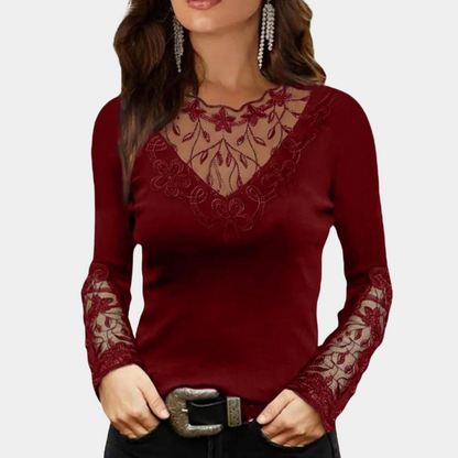 Zara® | Elegant luxury lace blouse for women