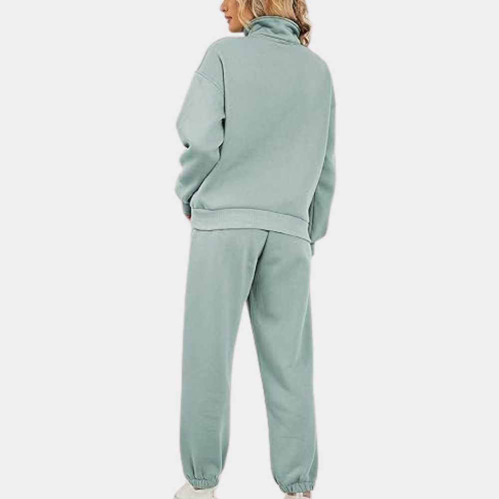 Ana® | Women's comfortable zip-up sweatshirt tracksuit set