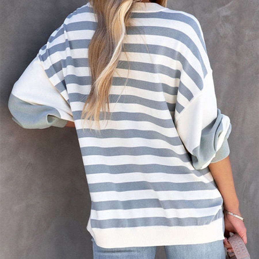 Teresa® | Striped sweater with dropped shoulders for women