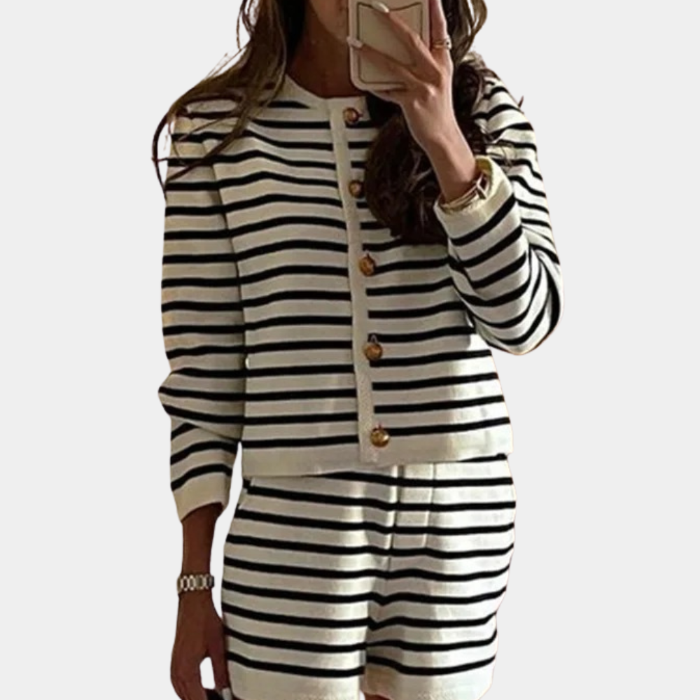 Wren® | Chic striped 2 piece set for elegant elegance