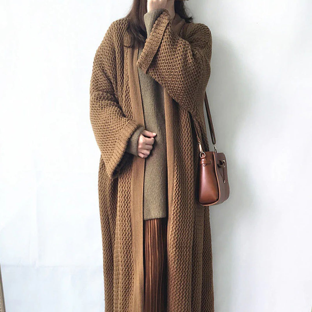 Paz® | Loosely knitted long cardigan for women in autumn/winter