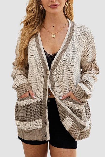 Agnes® | Cardigan with buttons and color splicing