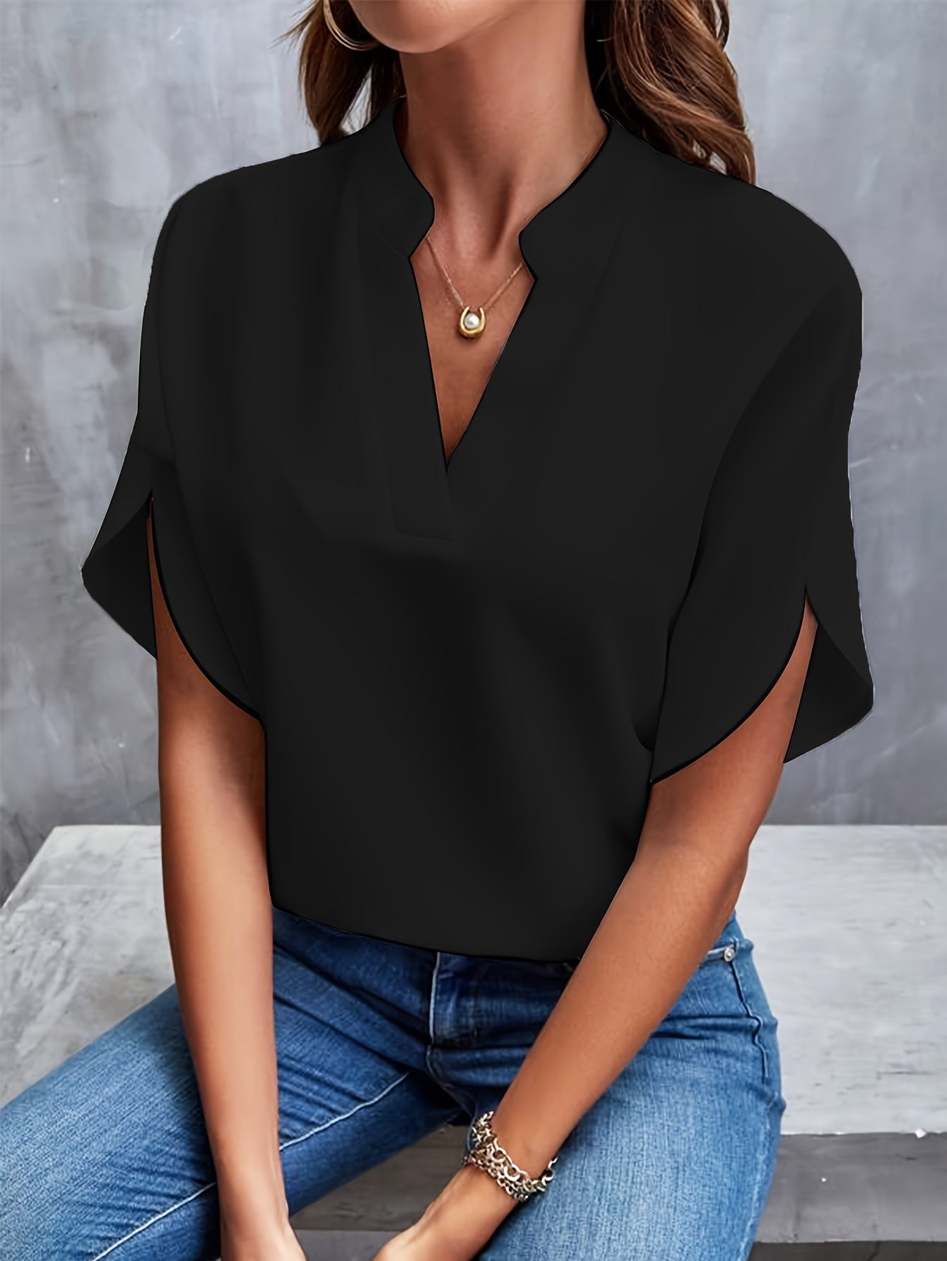 Xara® | Elegant summer shirt with V-neck