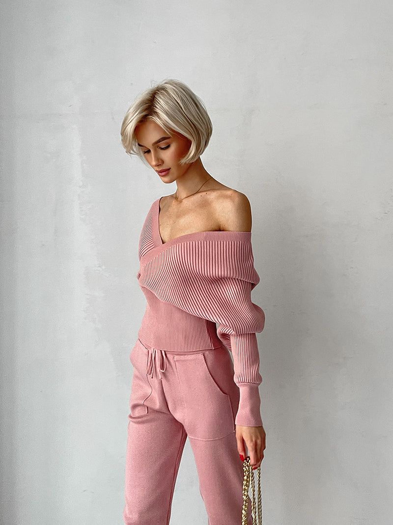 Wren® | Stylish off shoulder two piece knit set