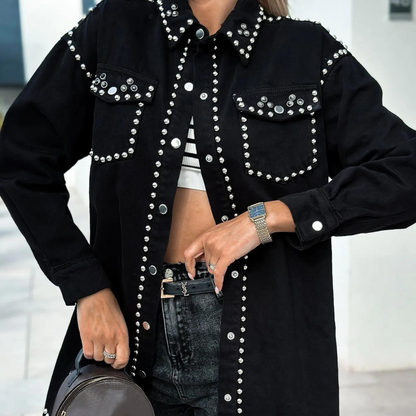 Yolaina® | Studded jacket over shirt