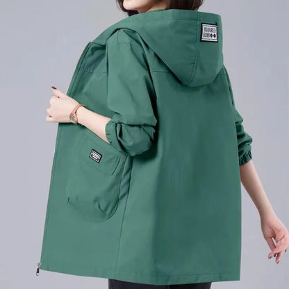 Amelie® | Long spring jacket with hood